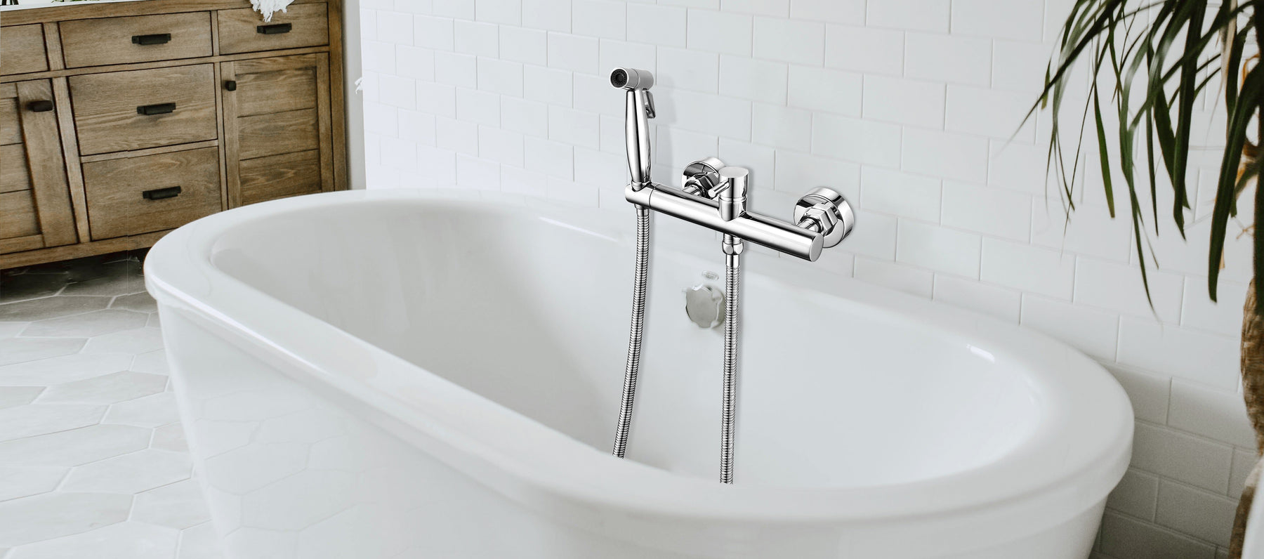 gotonovo Bidet Sprayer Faucet for Toilet Wall Mount Handheld Bidet Attachment Stainless Steel Warm Mixer Water Pressure Sprayer Single Handle