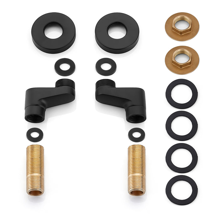 3-3/8 Inch Clawfoot Tub Adapter 2.17 Inch Extended Thread Adjustable Swing Arms Commercial Utility Eccentric Screw Plus Size 1 Pair