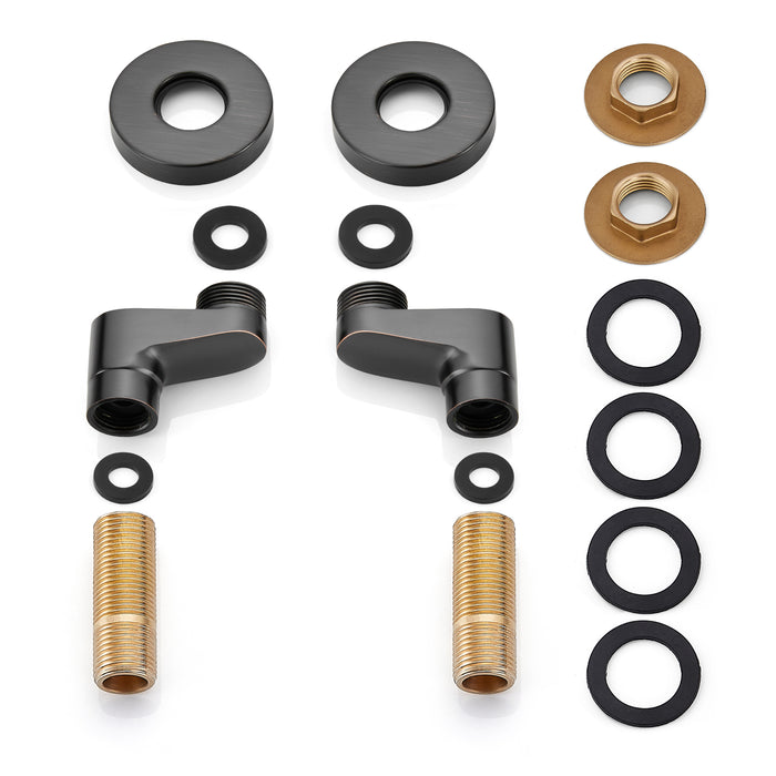 3-3/8 Inch Clawfoot Tub Adapter 2.17 Inch Extended Thread Adjustable Swing Arms Commercial Utility Eccentric Screw Plus Size 1 Pair