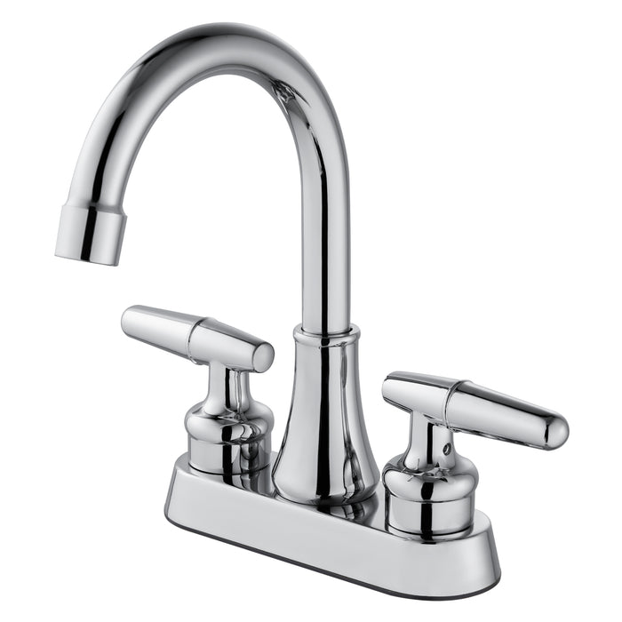 Bathroom Sink Faucet 4 Inch Centerset Lavatory Basin Mixer Tap Double Hole Two Handle Swivel Spout 360 Degree Deck Mount Vanity Vessel Faucet,Classic