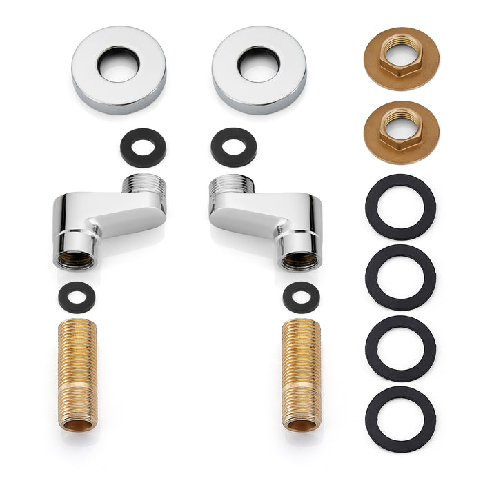 3-3/8 Inch Clawfoot Tub Adapter 2.17 Inch Extended Thread Adjustable Swing Arms Commercial Utility Eccentric Screw Plus Size 1 Pair