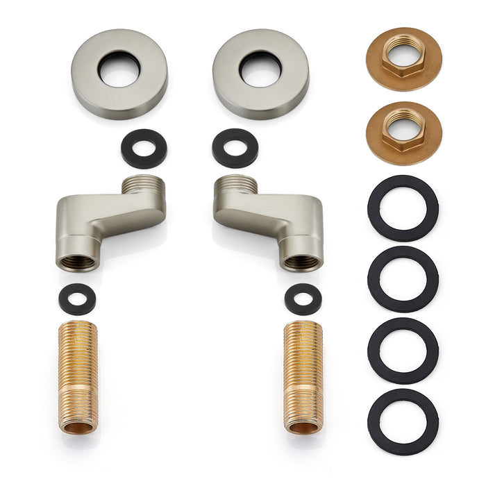 3-3/8 Inch Clawfoot Tub Adapter 2.17 Inch Extended Thread Adjustable Swing Arms Commercial Utility Eccentric Screw Plus Size 1 Pair