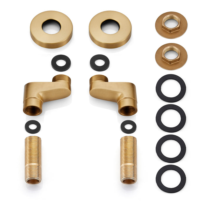 3-3/8 Inch Clawfoot Tub Adapter 2.17 Inch Extended Thread Adjustable Swing Arms Commercial Utility Eccentric Screw Plus Size 1 Pair