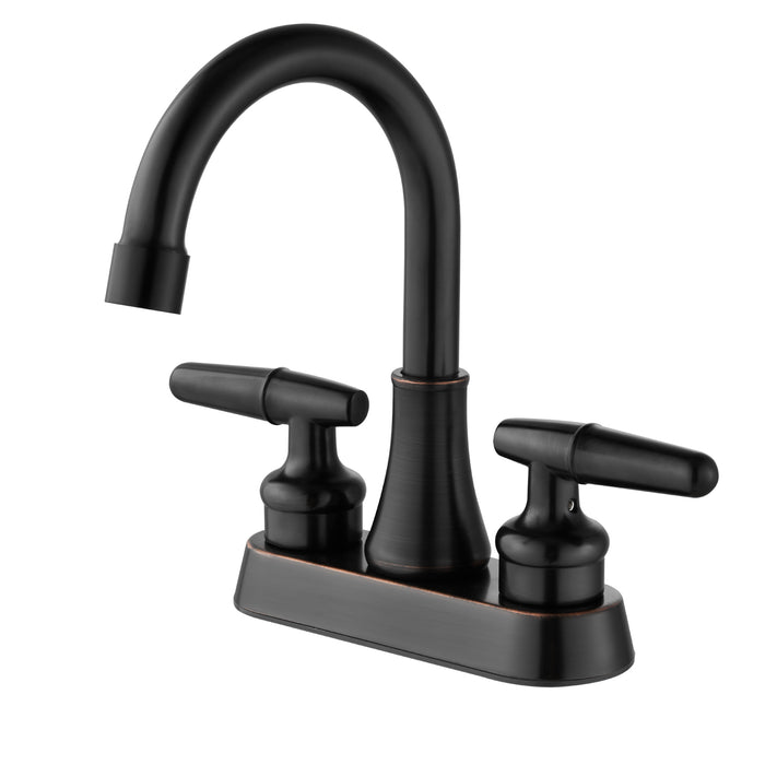 Bathroom Sink Faucet 4 Inch Centerset Lavatory Basin Mixer Tap Double Hole Two Handle Swivel Spout 360 Degree Deck Mount Vanity Vessel Faucet,Classic