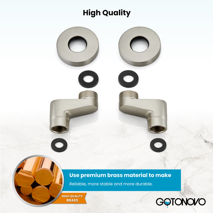 3-3/8 Inch Clawfoot Tub Adapter 2.17 Inch Extended Thread Adjustable Swing Arms Commercial Utility Eccentric Screw Plus Size 1 Pair