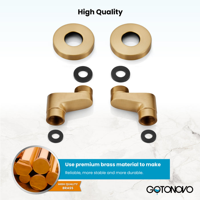 3-3/8 Inch Clawfoot Tub Adapter 2.17 Inch Extended Thread Adjustable Swing Arms Commercial Utility Eccentric Screw Plus Size 1 Pair