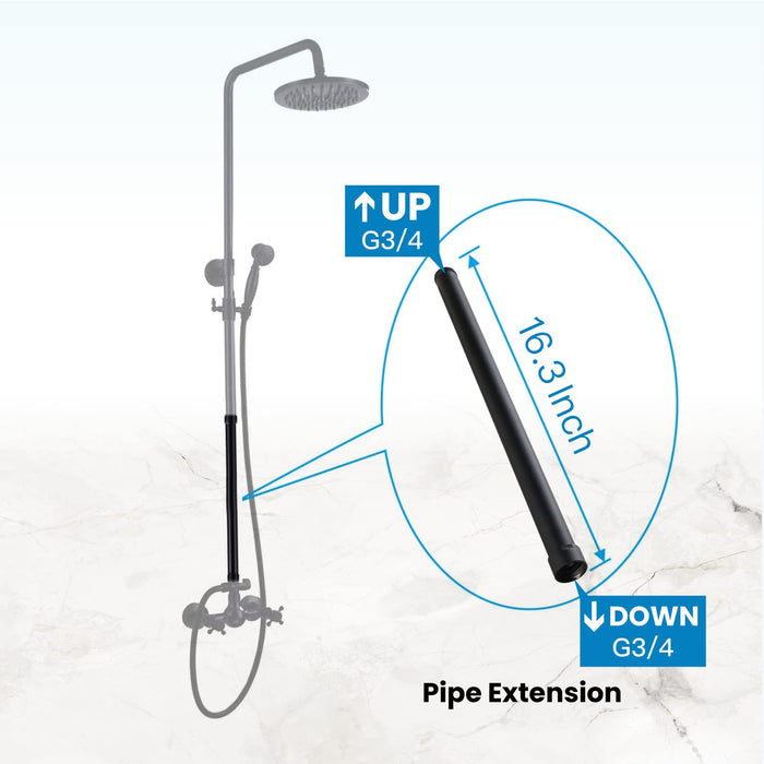 Extension Tube Shower Faucet Kit Bar for Shower System Bar Commercial