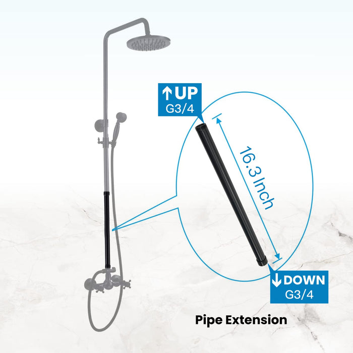 Extension Tube Shower Faucet Kit Bar for Shower System Bar Commercial