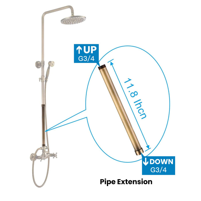 Extension Tube Shower Faucet Kit Bar for Shower System Bar Commercial