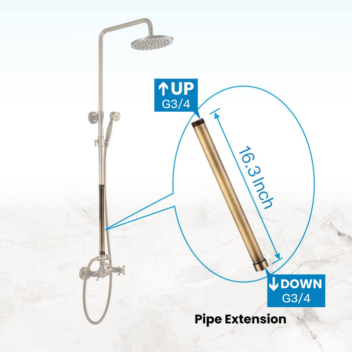 Extension Tube Shower Faucet Kit Bar for Shower System Bar Commercial
