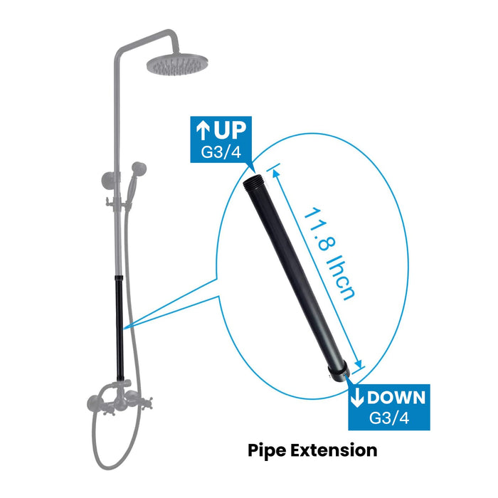Extension Tube Shower Faucet Kit Bar for Shower System Bar Commercial