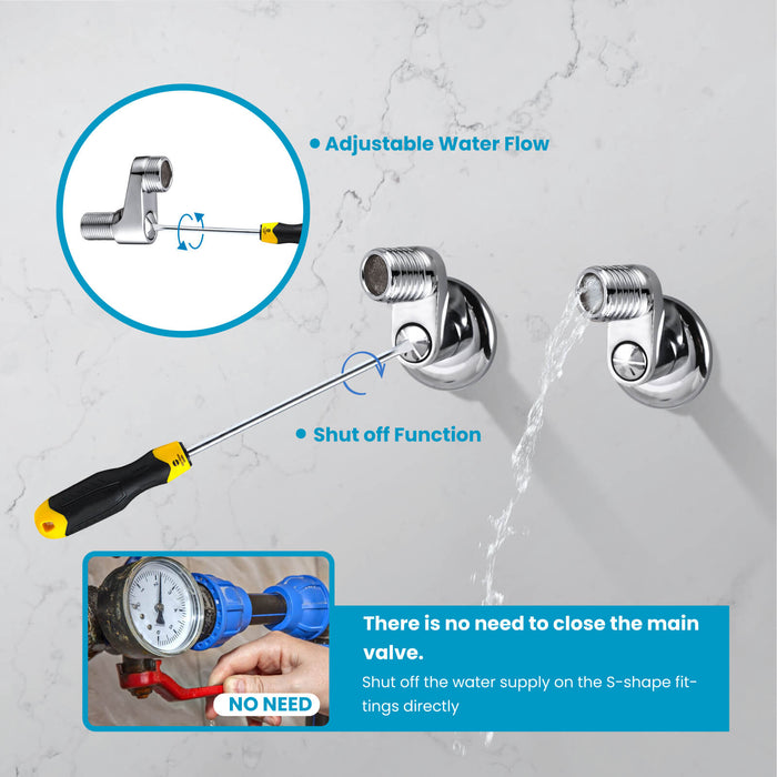 gotonovo Clawfoot Bathtub Faucet Tub Filler with Hand Held Shower Faucet Set Victorian Double Cross Handle 6 Inch Center Adjustable Swing Arms Tub Mount Short Adapter