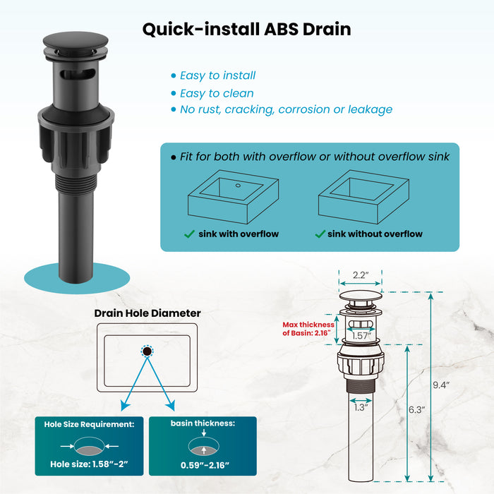 gotonovo 4 Inch Centerset Waterfall Bathroom Sink Faucet Deck Mount 2 Handle Basin Faucets 2 or 3 Hole with Pop Up Drain Included Lavatory Modern Mixer Tap Vanity Faucet