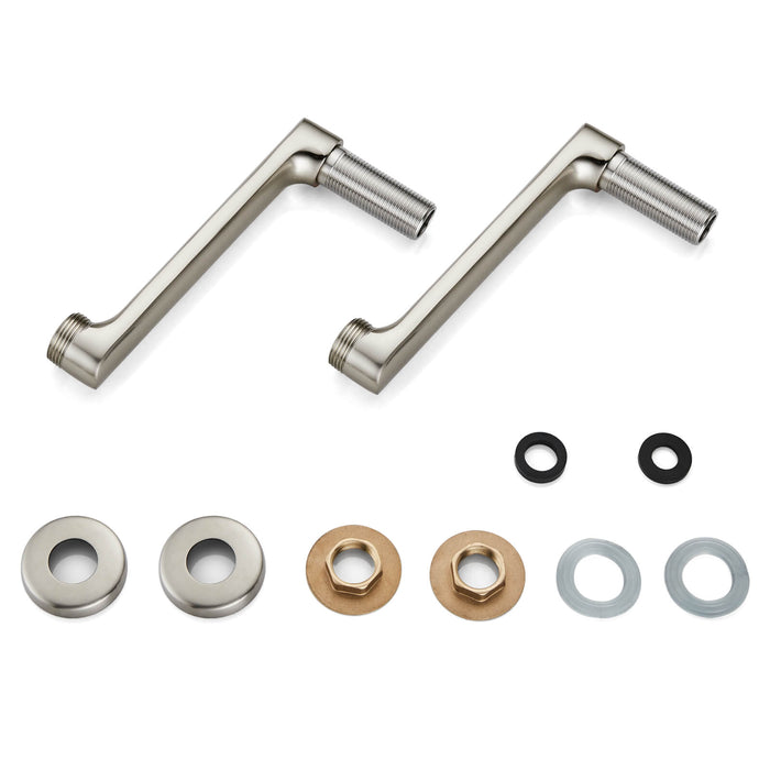 gotonovo Lengthen Clawfoot Tub Adapter 1.8 inch to 17.4 inch Adjustable Hole Distance 2.17 Inch Extended Thread Vintage Swing Arms Commercial Utility Eccentric Screw Plus Size 1 Pair