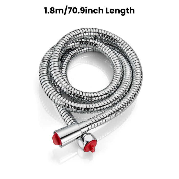 Gotonovo 304 Stainless Steel Replacement Shower Hose with Rubber Washer,Explosion-Proof(1.5m/ 1.8m hose length)