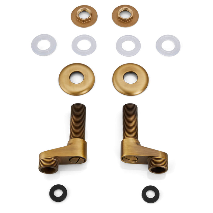 3-3/8 Inch Clawfoot Tub Adapter 2.17 Inch Extended Thread Adjustable Swing Arms Commercial Utility Eccentric Screw Plus Size 1 Pair