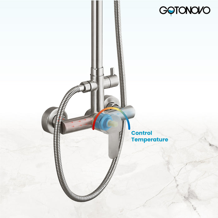 gotonovo Shower Accessory Shower Cartridge for Outdoor Shower Faucet without Tup Spout