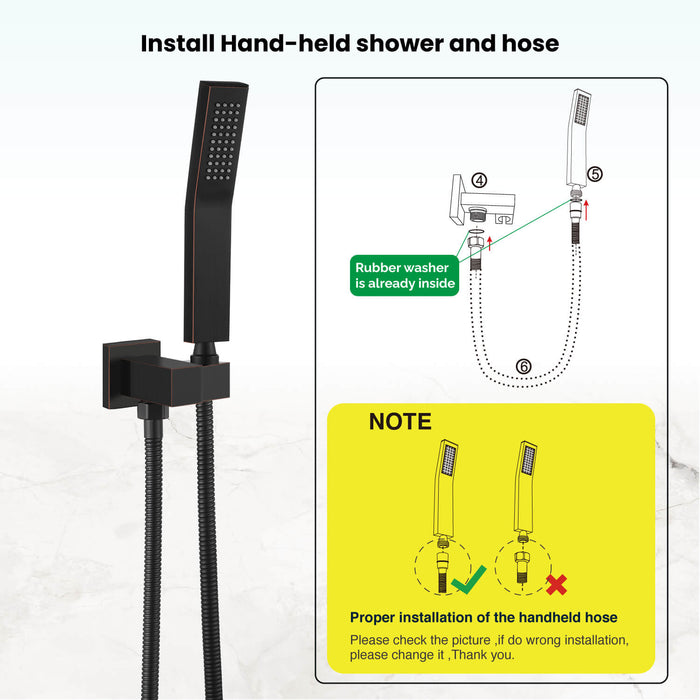 Gotonovo 304 Stainless Steel Replacement Shower Hose with Rubber Washer,Explosion-Proof(1.5m/ 1.8m hose length)