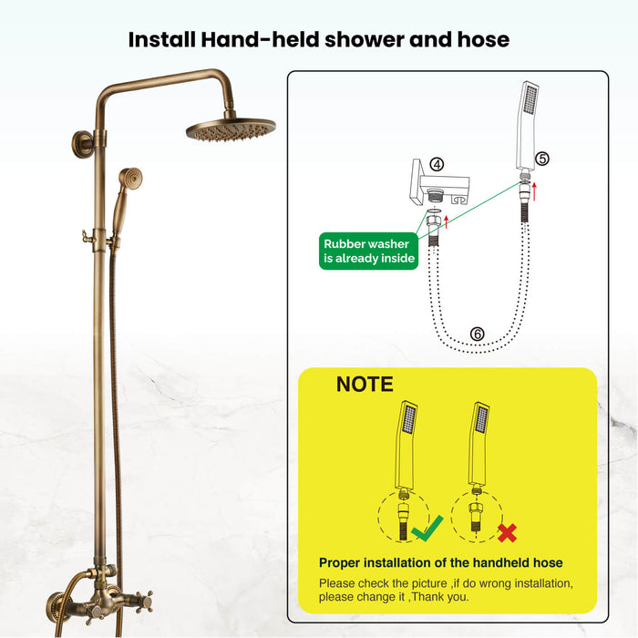 Gotonovo 304 Stainless Steel Replacement Shower Hose with Rubber Washer,Explosion-Proof(1.5m/ 1.8m hose length)