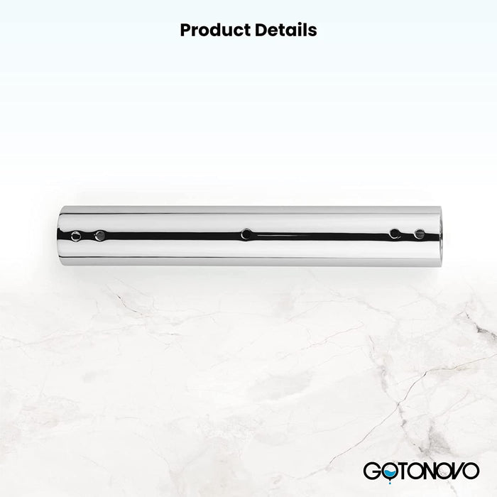 gotonovo Bathroom Shower Faucet Adjustable Rod Fittings Wall Mount Extension Tube Shower Faucet Kit Full Brass Construction