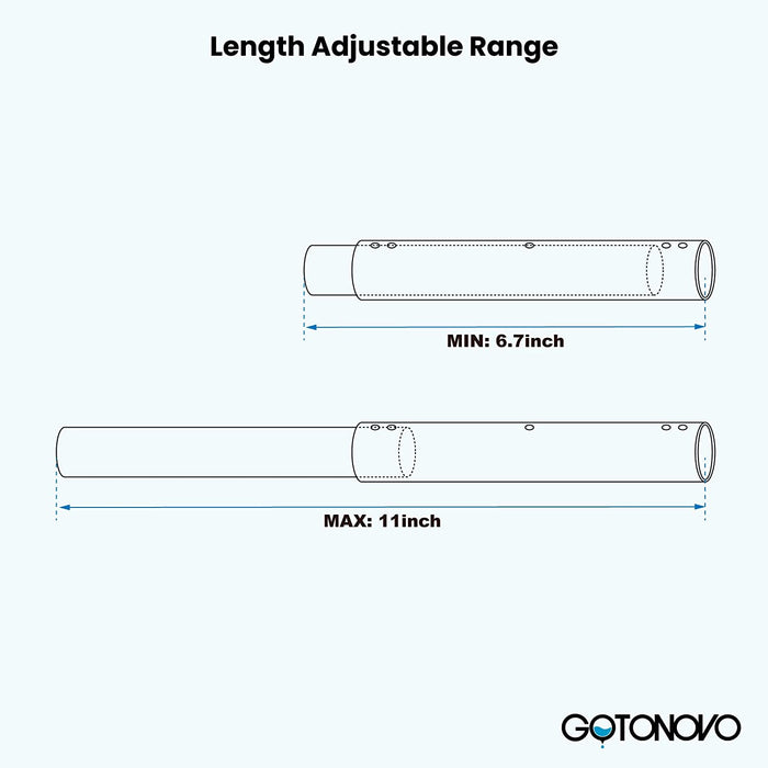 gotonovo Bathroom Shower Faucet Adjustable Rod Fittings Wall Mount Extension Tube Shower Faucet Kit Full Brass Construction