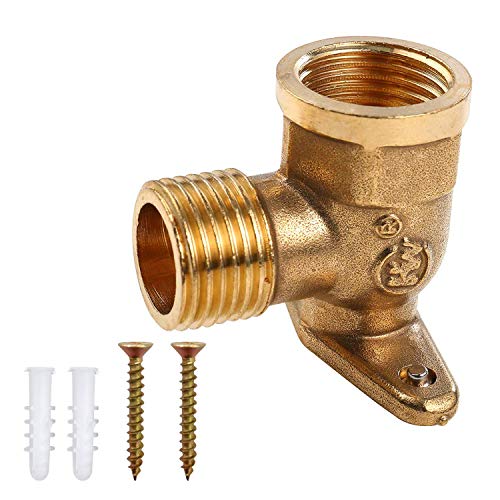 G1/2" Male x G1/2" Female Straight Thread Brass Pipe Fittings 90 Degree Drop Ear Elbow 1 Piece Nominal Copper Pipe Threaded