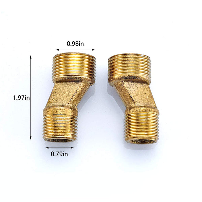 Brass Adapter for Shower Faucet Install Kit Adjustable Installation Swing Arms Adjust Hot Water Pipe and Cold Water Pipe Distance
