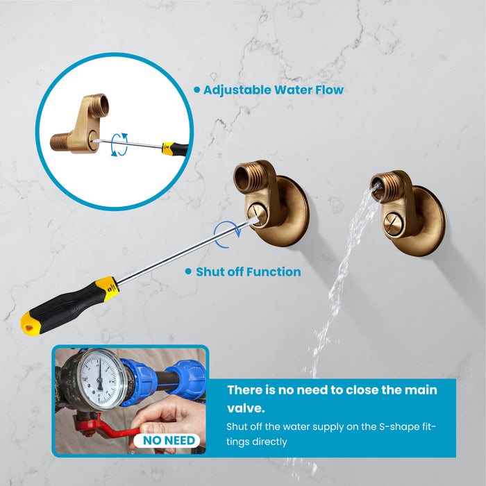 gotonovo Clawfoot Bathtub Faucet Tub Filler with Hand Held Shower Faucet Set Victorian Double Cross Handle 6 Inch Center Adjustable Swing Arms Tub Mount Short Adapter