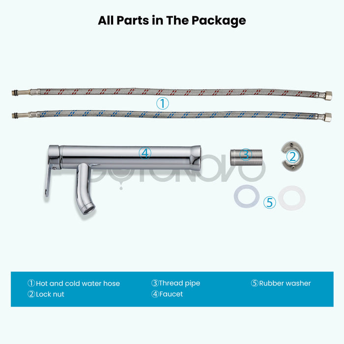 gotonovo Bathroom Vessel Sink Faucet Single Handle Lavatory Vanity Mixer Tap Tall Spout Single Hole