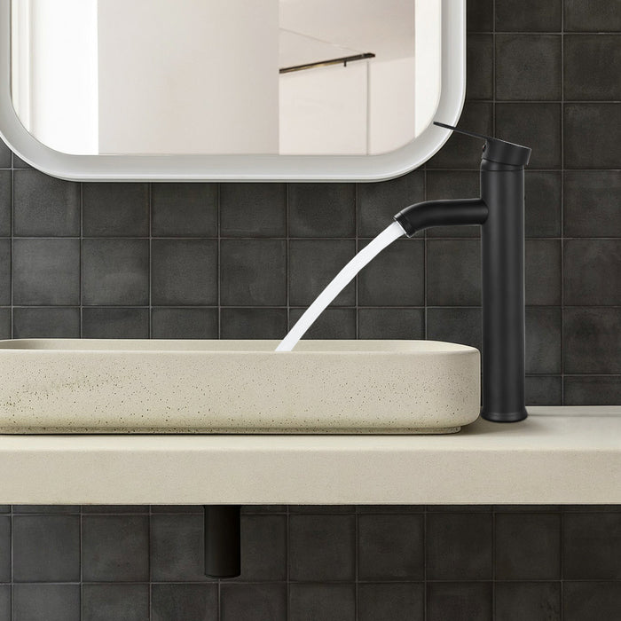 Bathroom Vessel Bowl Sink Faucet Single Handle Lavatory Vanity Mixer Bar Tap with Pop Up Drain