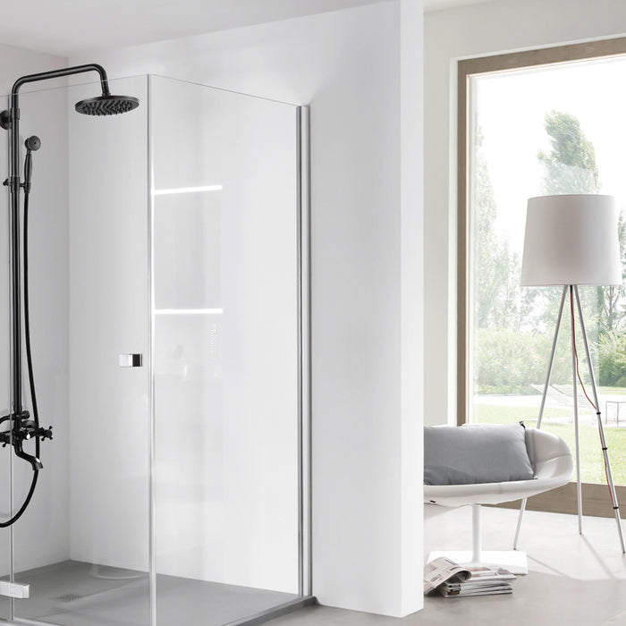 Wall Mounted Oil Rubbed Bronze Bathroom Rainfall Shower Faucet System Set Mixer 8-Inch Round Head Double Knobs Cross 2Handle Bathroom Bathtub Hand Spray Tub Tap Bathroom Fixtures
