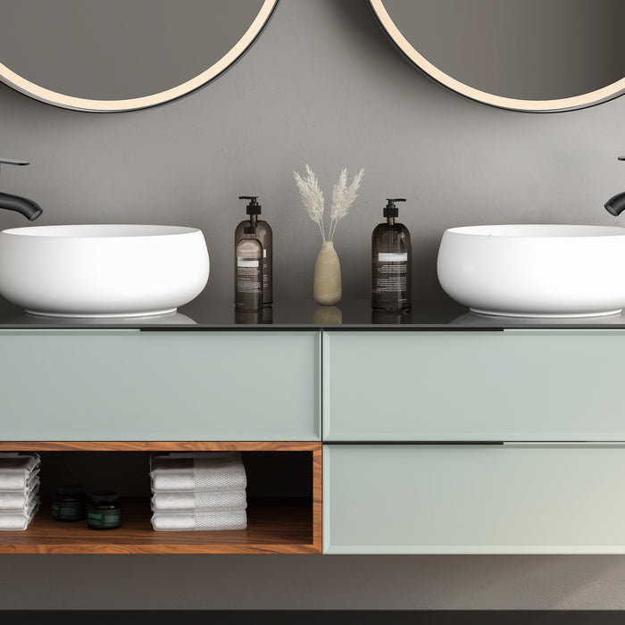 Bathroom Vessel Bowl Sink Faucet Matte Black Single Handle Lavatory Vanity Mixer Bar Tap with Pop Up Drain Combo Tall Spout Single Hole Deck Mount