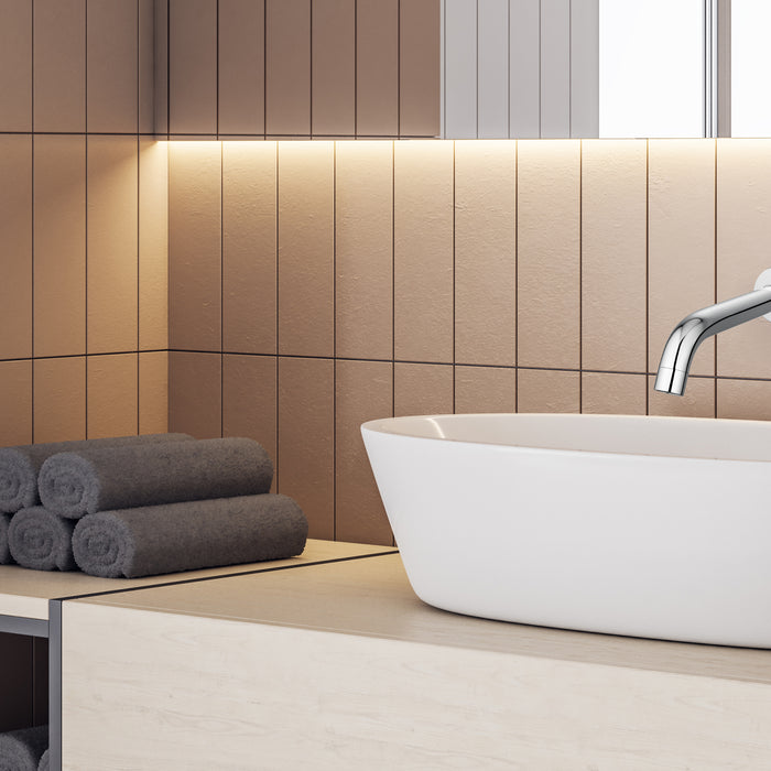 Chrome Polished Wall Mounted Bathroom Sink Faucet Rough in Valve Included Bathroom Faucet Single Lever Handle