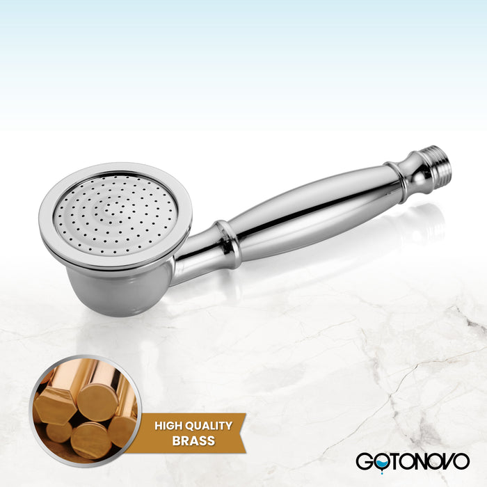 gotonovo Handheld Shower Head Showerhead Handheld Sprayer Shower Wand Removable Shower Head Powerful Shower Heads High Pressure Round