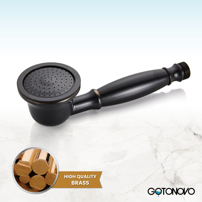 gotonovo Handheld Shower Head Showerhead Handheld Sprayer Shower Wand Removable Shower Head Powerful Shower Heads High Pressure Round