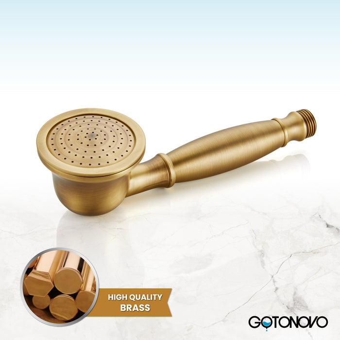 gotonovo Handheld Shower Head Showerhead Handheld Sprayer Shower Wand Removable Shower Head Powerful Shower Heads High Pressure Round