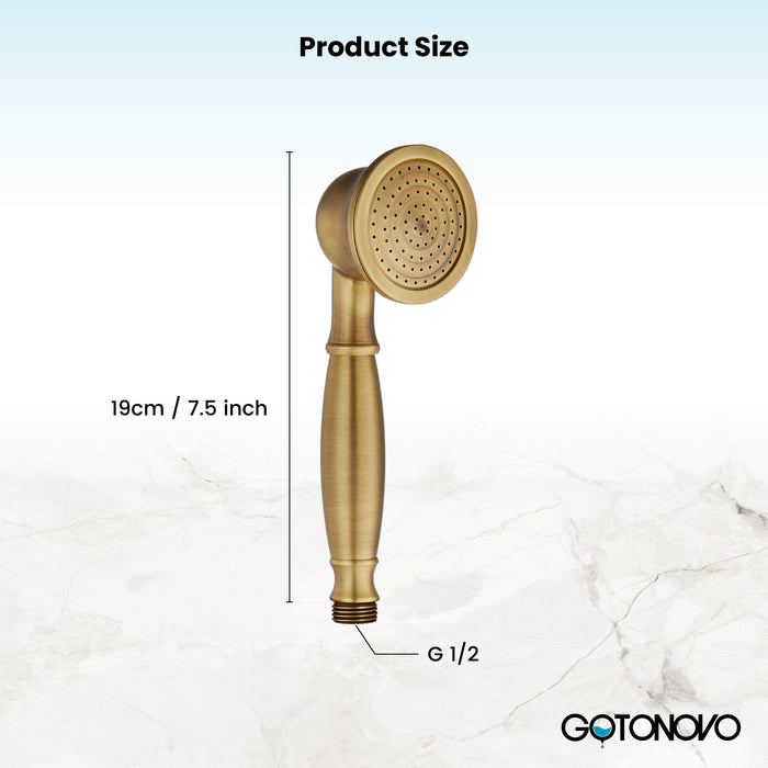 gotonovo Handheld Shower Head Showerhead Handheld Sprayer Shower Wand Removable Shower Head Powerful Shower Heads High Pressure Round