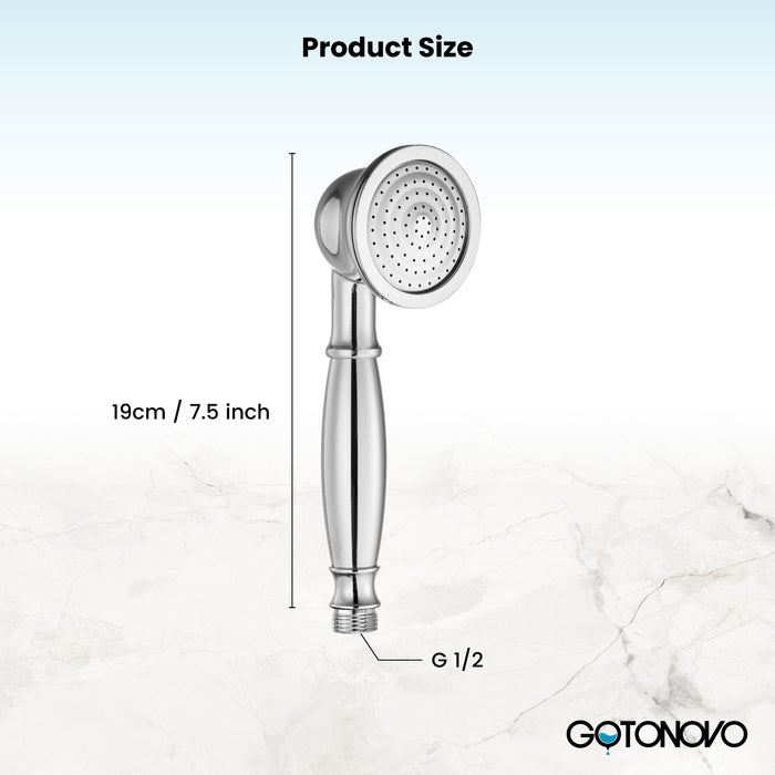 gotonovo Handheld Shower Head Showerhead Handheld Sprayer Shower Wand Removable Shower Head Powerful Shower Heads High Pressure Round