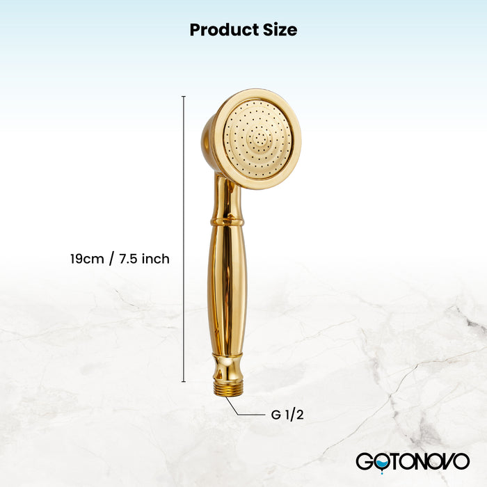 gotonovo Handheld Shower Head Showerhead Handheld Sprayer Shower Wand Removable Shower Head Powerful Shower Heads High Pressure Round