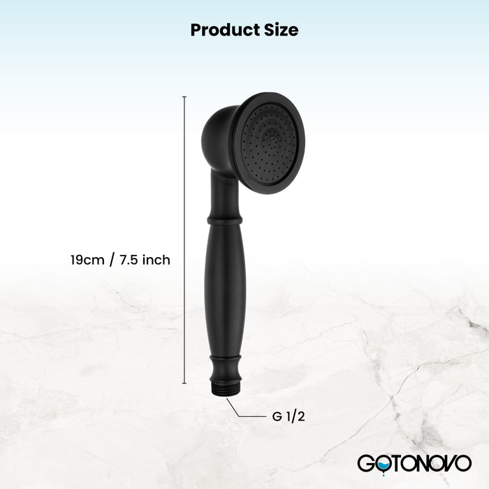 gotonovo Handheld Shower Head Showerhead Handheld Sprayer Shower Wand Removable Shower Head Powerful Shower Heads High Pressure Round