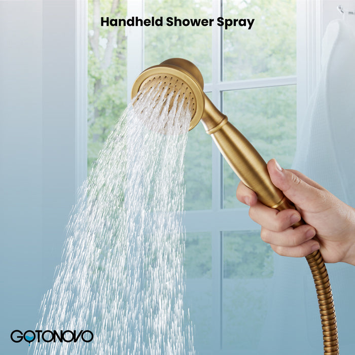 gotonovo Handheld Shower Head Showerhead Handheld Sprayer Shower Wand Removable Shower Head Powerful Shower Heads High Pressure Round