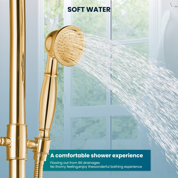 gotonovo Handheld Shower Head Showerhead Handheld Sprayer Shower Wand Removable Shower Head Powerful Shower Heads High Pressure Round