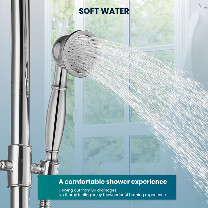 gotonovo Handheld Shower Head Showerhead Handheld Sprayer Shower Wand Removable Shower Head Powerful Shower Heads High Pressure Round