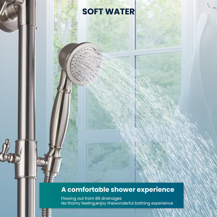 gotonovo Handheld Shower Head Showerhead Handheld Sprayer Shower Wand Removable Shower Head Powerful Shower Heads High Pressure Round