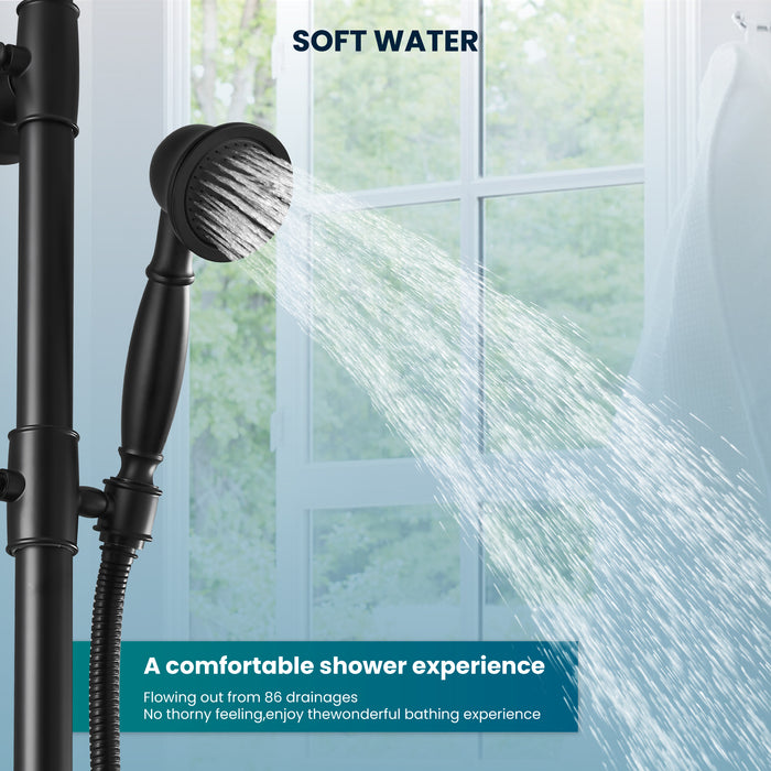 gotonovo Handheld Shower Head Showerhead Handheld Sprayer Shower Wand Removable Shower Head Powerful Shower Heads High Pressure Round