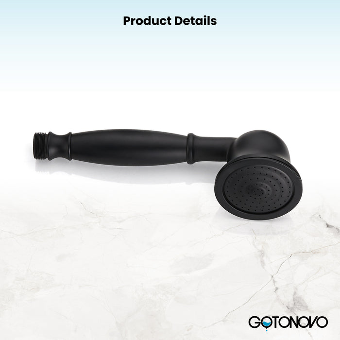 gotonovo Handheld Shower Head Showerhead Handheld Sprayer Shower Wand Removable Shower Head Powerful Shower Heads High Pressure Round