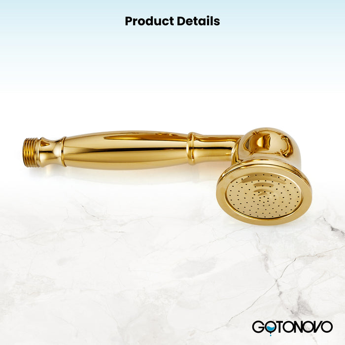 gotonovo Handheld Shower Head Showerhead Handheld Sprayer Shower Wand Removable Shower Head Powerful Shower Heads High Pressure Round