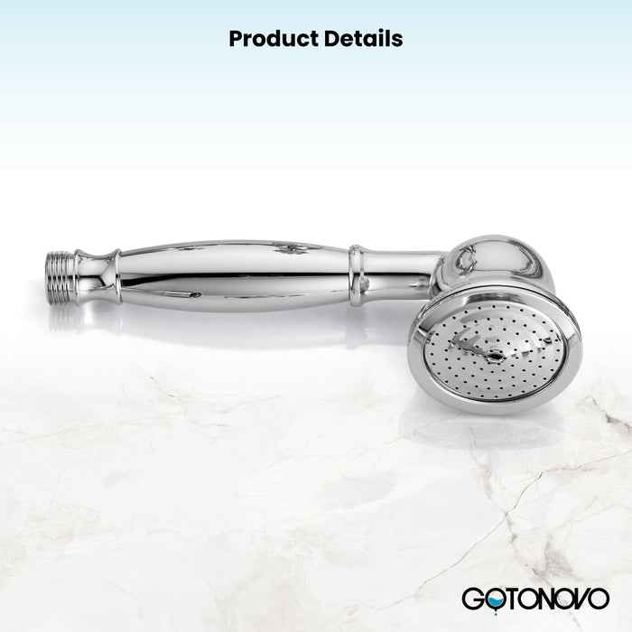 gotonovo Handheld Shower Head Showerhead Handheld Sprayer Shower Wand Removable Shower Head Powerful Shower Heads High Pressure Round