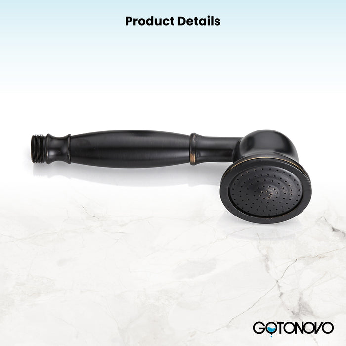 gotonovo Handheld Shower Head Showerhead Handheld Sprayer Shower Wand Removable Shower Head Powerful Shower Heads High Pressure Round
