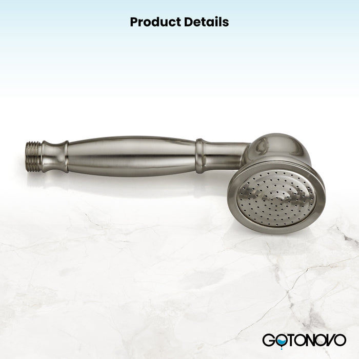 gotonovo Handheld Shower Head Showerhead Handheld Sprayer Shower Wand Removable Shower Head Powerful Shower Heads High Pressure Round